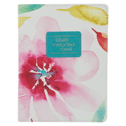 Image of Journal Handy Faux Leather Pink Daisies Every Day