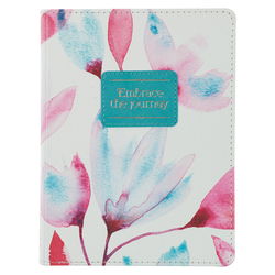Image of Journal Handy Faux Leather Pink Petals Embrace