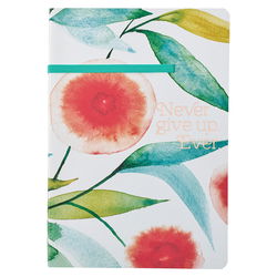 Image of Journal Flexcover w/ Elastic Orange Blossoms Never Give Up
