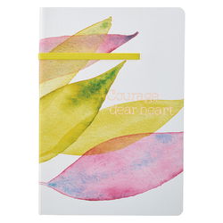 Image of Journal Flexcover w/Elastic Citrus Leaves Courage Dear Heart