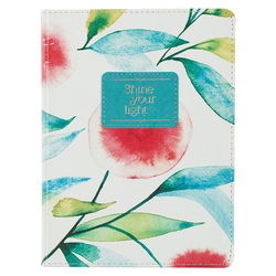 Image of Journal Handy Faux Leather Orange Blossoms Shine Your Light