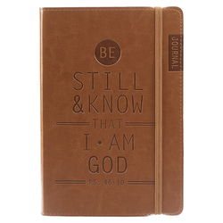 Image of Journal w/Elastic Be Still Brown Ps. 46:10