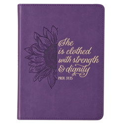 Image of Journal Handy Purple Strength & Dignity Prov. 31:25