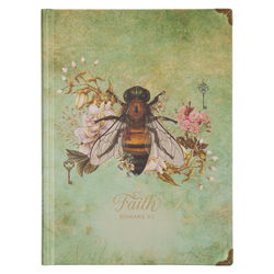 Image of Journal Hardcover Mint Bee Faith Rom. 5:1