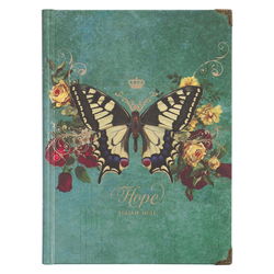 Image of Journal Hardcover Teal Butterfly Hope Isa. 40:31