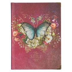 Image of Journal Hardcover Pink Butterfly Be Still Ps. 46:10