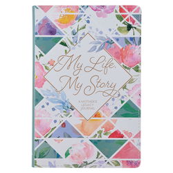 Image of Prompted Faux Leather Mother’s Legacy Journal Multicolored My Life My Story