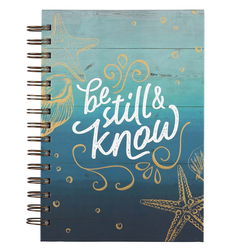 Image of Journal Wirebound Teal Coastal Be Still & Know