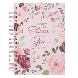 Image of Journal Wirebound Pink Floral The Plans Jer. 29:11