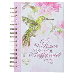 Image of Journal Wirebound Pink My Grace 2 Cor. 12:9