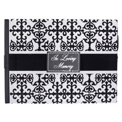Image of Guest Book Black/White In Loving Memory