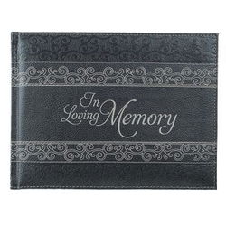 Image of Guest Book Charcoal In Loving Memory