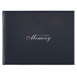 Image of Guest Book Navy In Loving Memory