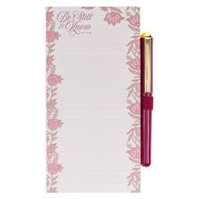 Image of Burg/Pink Magnetic Notepad w/pen Be Still Ps. 46:10