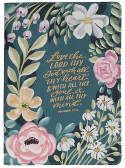 Image of Journal Classic Zip Teal Love the Lord Matt. 22:37