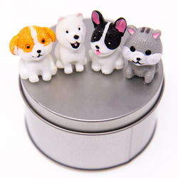 Image of Magnetic Play Dogs : 4pc in Tin Box