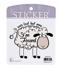Image of Sticker Sheep I Was Lost But Now Am Found