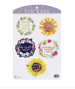 Image of Sticker Flowers With Scripture