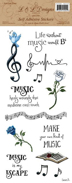 Image of Music is Life Stickers 1 Sheet