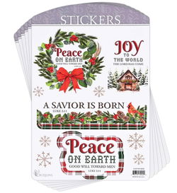 Image of Sticker Peace On Earth Wreath Collection