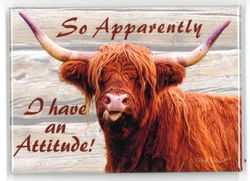 Image of Highland Cow Magnet – Attitude
