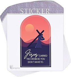 Image of Sticker Jesus Carried The Cross