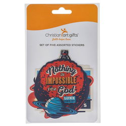 Image of Sticker Set 5 pc. Boys Space Asst.