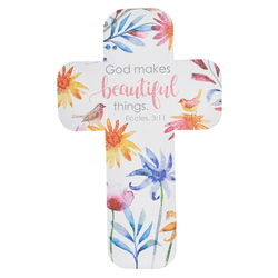 Image of Cross Bookmark Floral God Makes Beautiful Things Eccl. 3:11