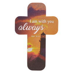 Image of Cross Bookmark Lighthouse I Am With You Always Matt. 28:20