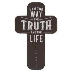 Image of Cross Bookmark Black I am the Way John 14:6