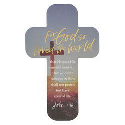 Image of Cross Bookmark Sunrise Cross God so Loved John 3:16