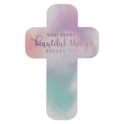 Image of Cross Bookmark Watercolor Beautiful Things Eccl. 3:11