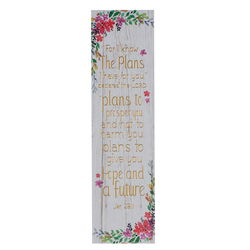 Image of Bookmark Pack Floral White I Know the Plans Jer. 29:11