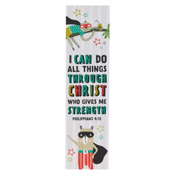 Image of Bookmark Pack Superhero Animals All Things Through Christ Phil. 4:13
