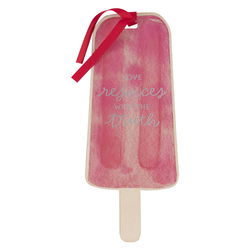 Image of Bookmark Pink Popsicle Love Rejoices 1 Cor. 13:6