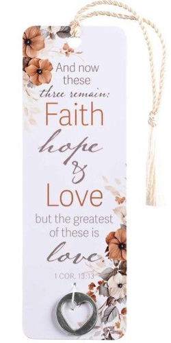 Image of Tassel Coin Bookmark Faith Hope Love