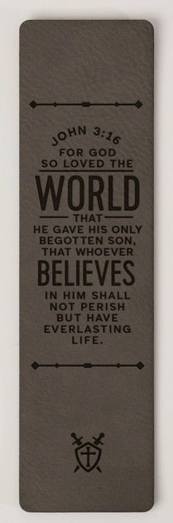Image of John 3:16 For God So Loved Bookmark Leatherette