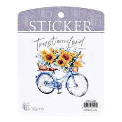 Image of Sticker Floral Bike Trust In The Lord