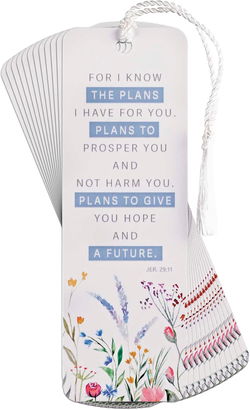 Image of Tassel Bookmark Floral For I Know Plans
