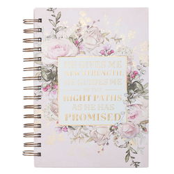 Image of He Gives Me New Strength Large Wirebound Journal – Psalm 23:3