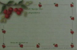 Image of Recipe Cards Cherries with Border