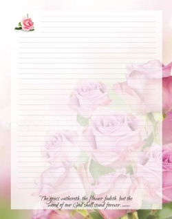 Image of Note Pad Pink Rose 6 x 9″