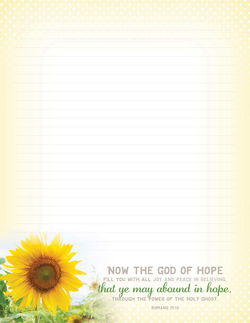Image of Sunflower Writing Paper 8.5″ x 11″”