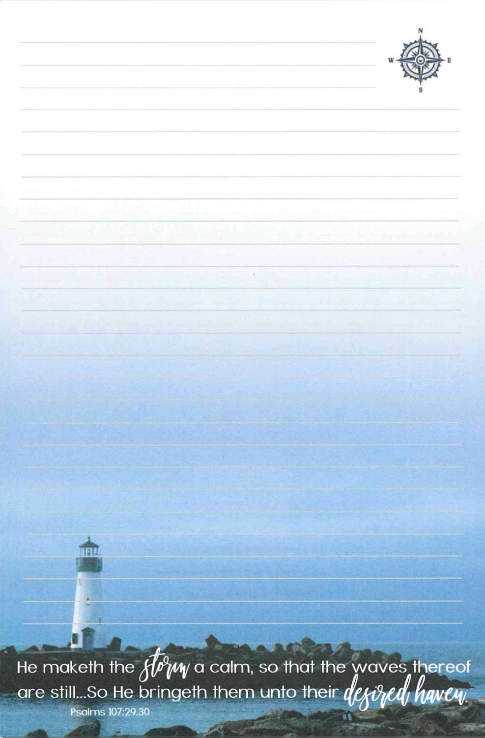 Image of Double Sided Notepad Lighthouse 6″x 9″