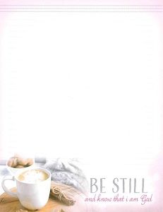 Image of Be Still and Know that I am God Decorative Writing Paper