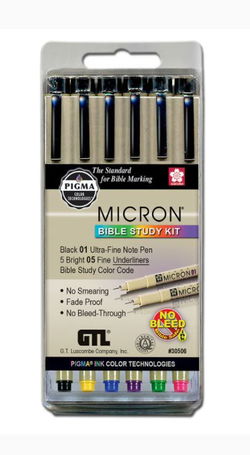 Image of Pigma Micron Bible Study Pen Kit