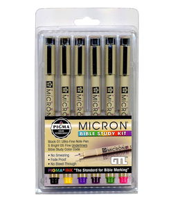 Image of Pigma Micron Bible Study Pen Kit – 6pk