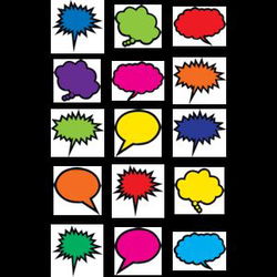 Image of Colorful Speech/Thought Bubbles Mini Accents