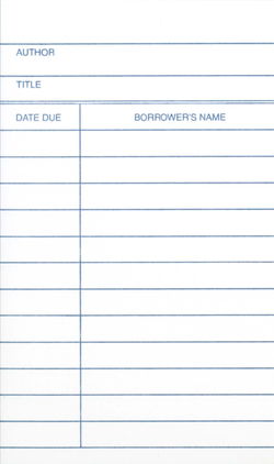 Image of Library Cards White 50 pk