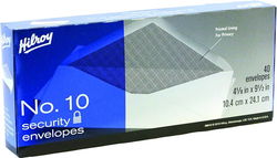 Image of Hilroy White Envelopes #10 Bluelined, 50/box